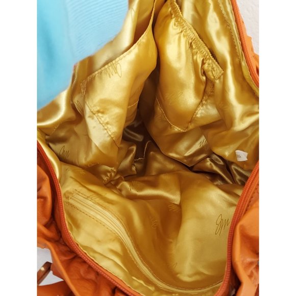 Large Purse and Matching Handbag JM Collection Orange Ruffle Purse Set - Picture 7 of 12